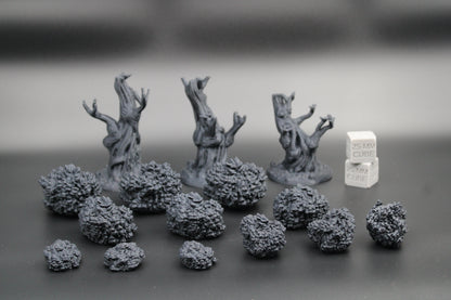 Tabletop Terrain Modular Tree Shrub Scatter Dnd RPG Wargame Skirmish 28mm