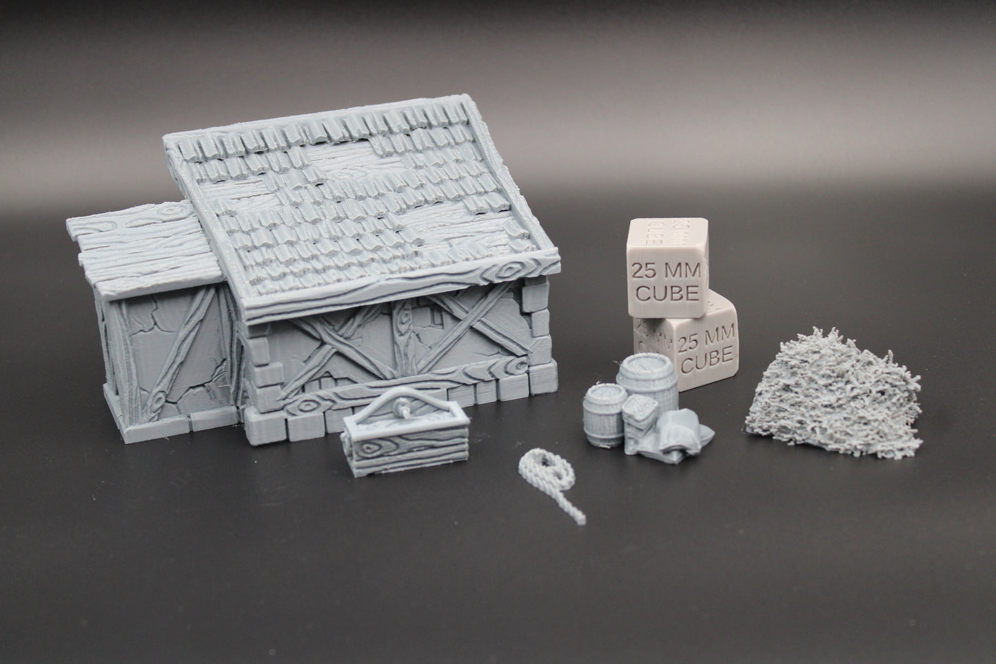 Tabletop Terrain Medieval Store House Dnd RPG wargame skirmish 28-32mm