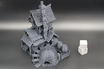 Tabletop Terrain Wood Fired Distillery Potion Maker Dnd RPG wargame skirmish 28mm