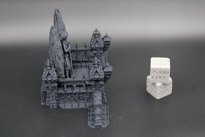 Tabletop Terrain Medieval Angel Fountain Town Center Dnd RPG wargame skirmish 28mm