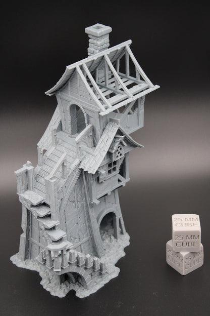 Tabletop Terrain Fantasy Cottage Tower House Ruin Dnd RPG wargame skirmish 28mm