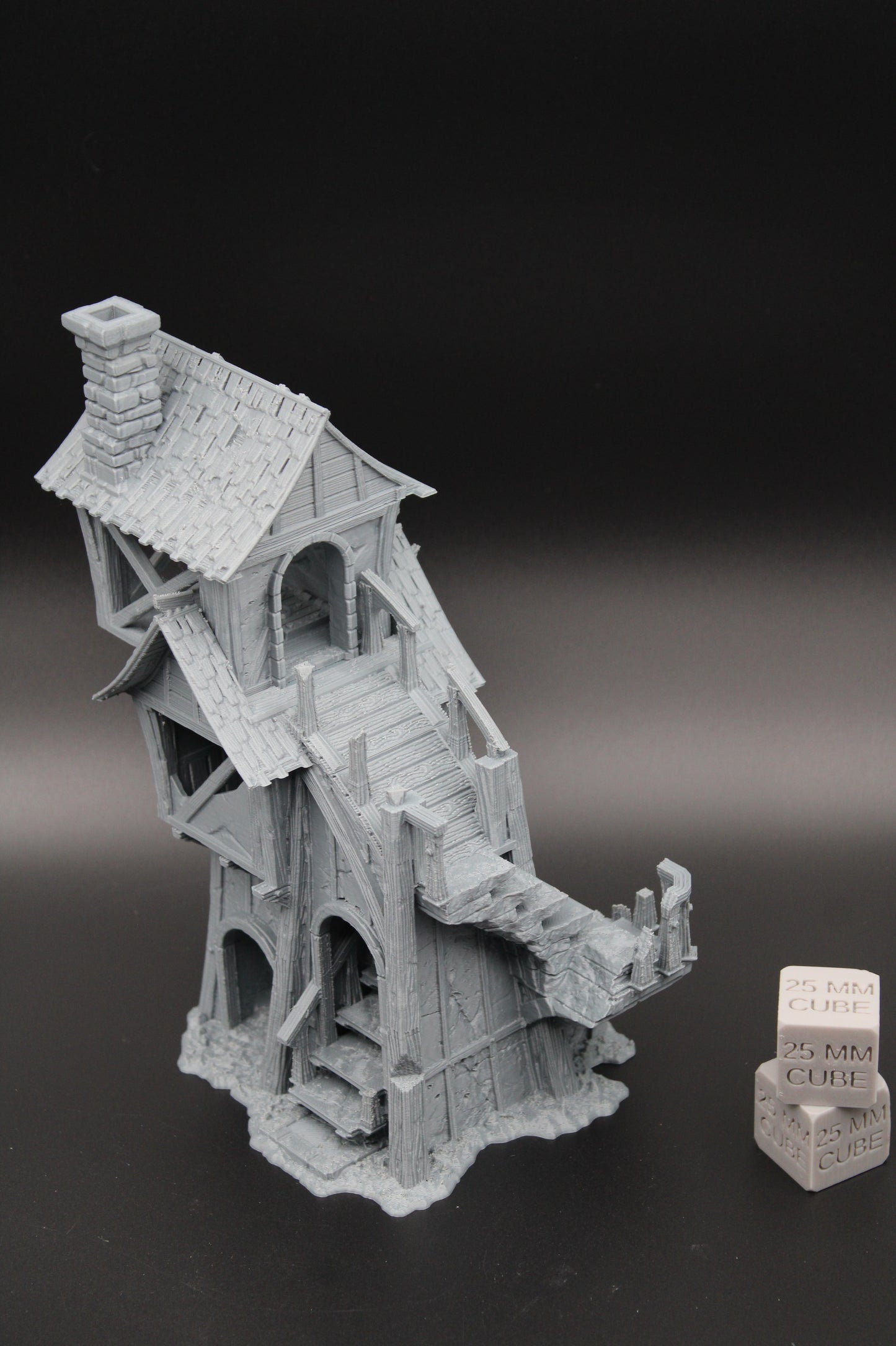 Tabletop Terrain Fantasy Cottage Tower House Ruin Dnd RPG wargame skirmish 28mm