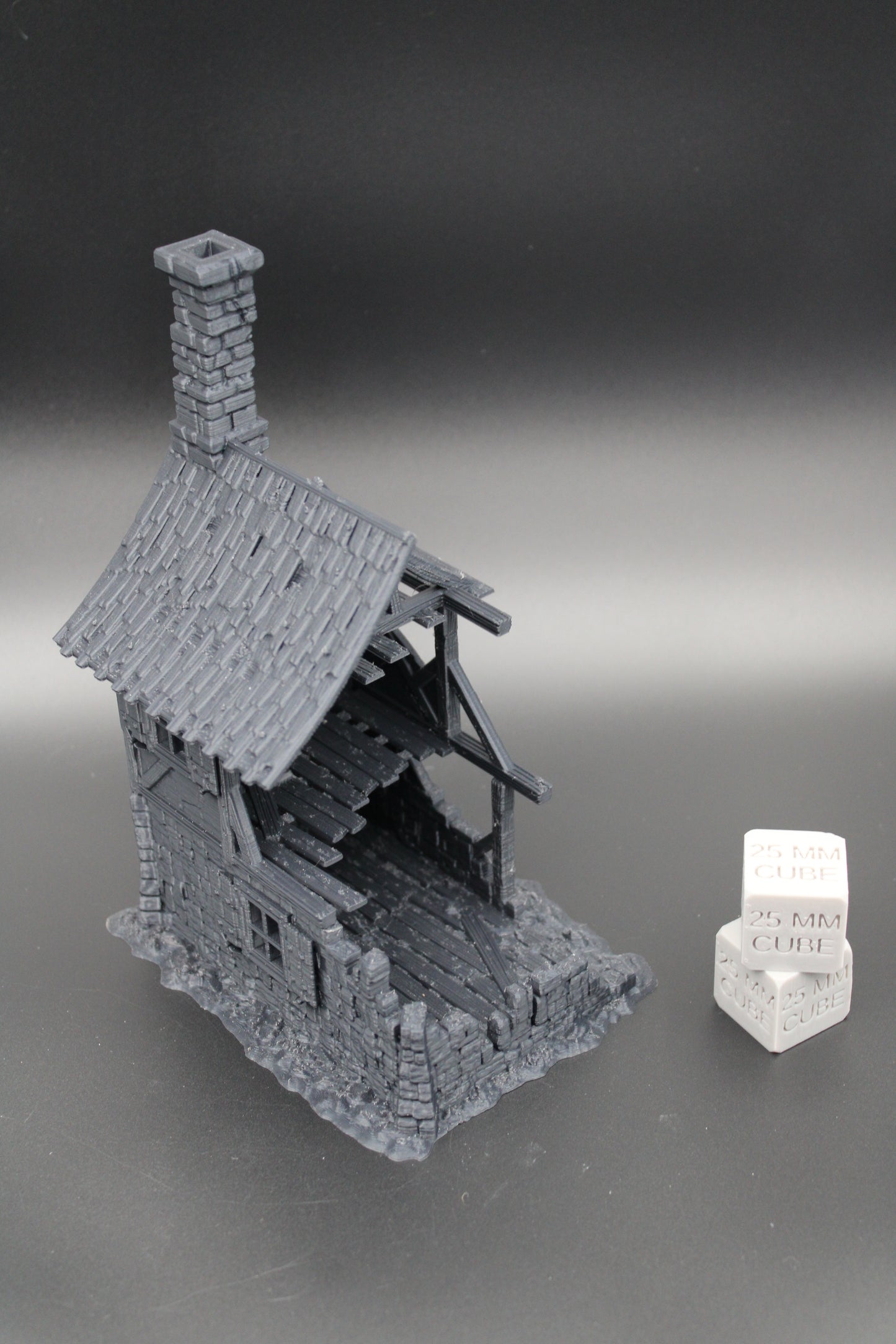 Tabletop Terrain Fantasy 3 Story Cabin Ruin Dnd RPG wargame skirmish 28mm