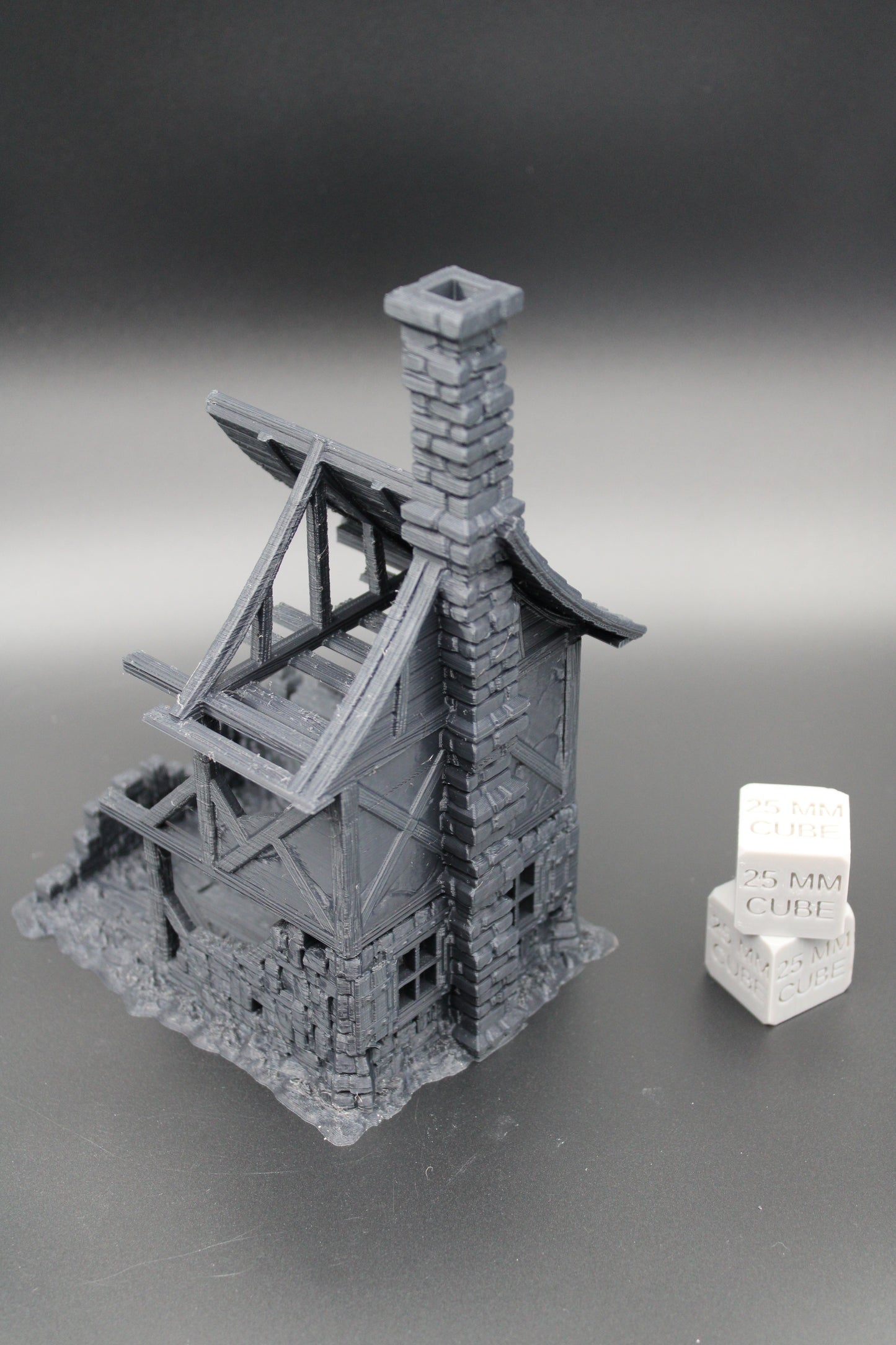 Tabletop Terrain Fantasy 3 Story Cabin Ruin Dnd RPG wargame skirmish 28mm