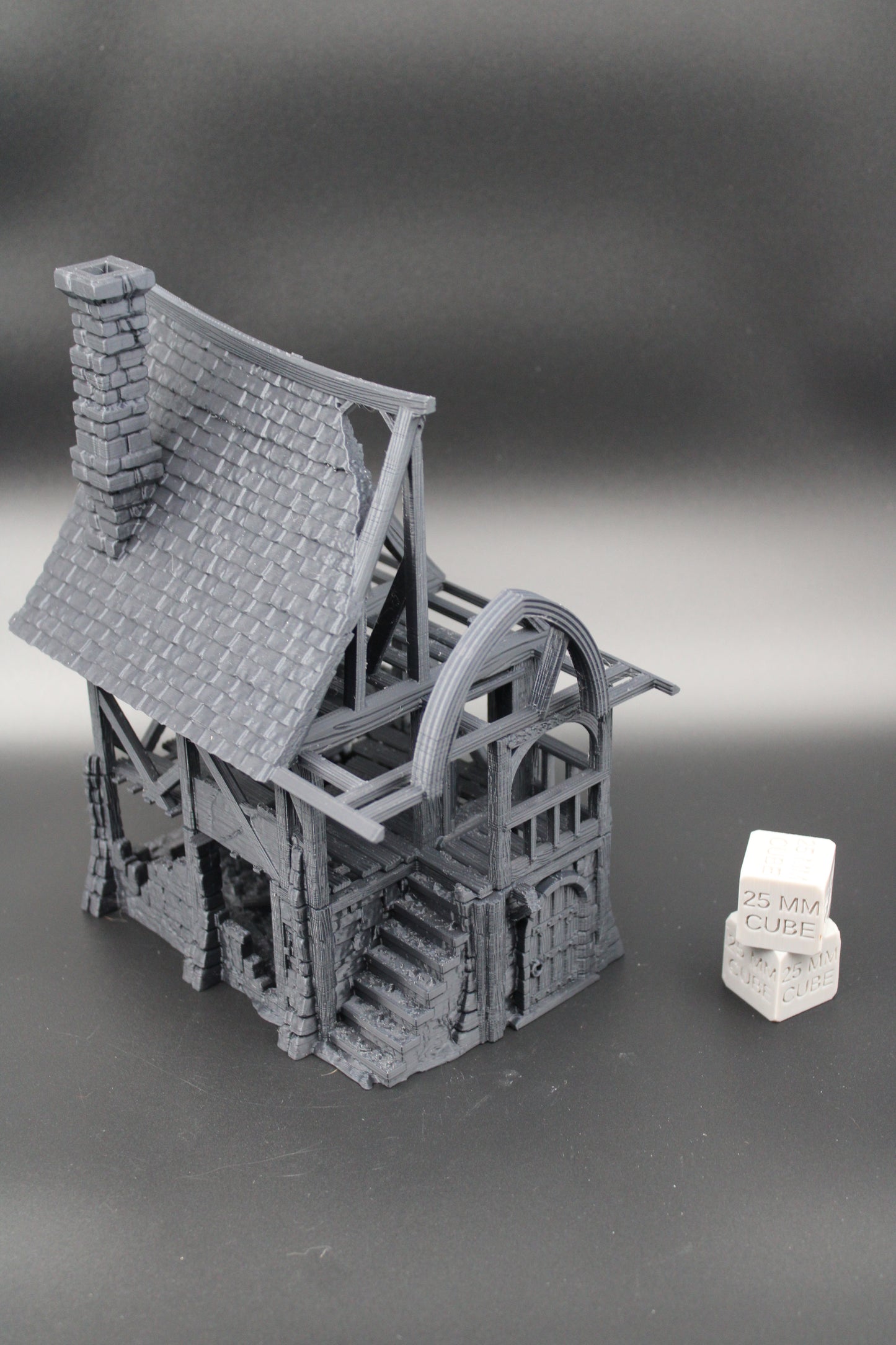 Tabletop Terrain Fantasy Row House Ruin Dnd RPG wargame skirmish 28mm