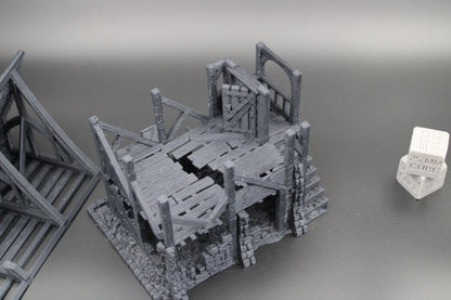 Tabletop Terrain Fantasy Row House Ruin Dnd RPG wargame skirmish 28mm