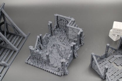 Tabletop Terrain Fantasy Row House Ruin Dnd RPG wargame skirmish 28mm