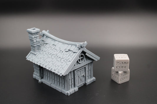 Tabletop Terrain Fantasy Woodsman Hunter Cabin Lodge Dnd RPG wargame skirmish 28mm