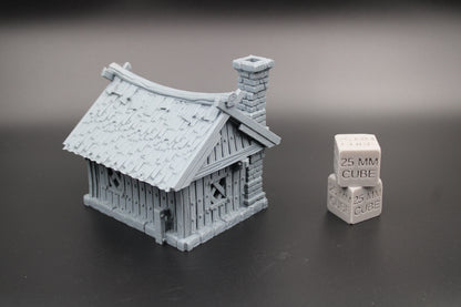 Tabletop Terrain Fantasy Woodsman Hunter Cabin Lodge Dnd RPG wargame skirmish 28mm