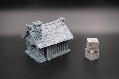Tabletop Terrain Fantasy Woodsman Hunter Cabin Lodge Dnd RPG wargame skirmish 28mm
