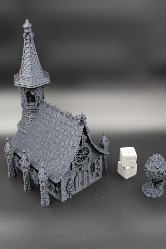 Tabletop Terrain Chapel Temple Church Dnd RPG wargame skirmish 28mm