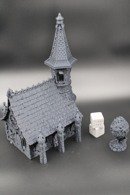 Tabletop Terrain Chapel Temple Church Dnd RPG wargame skirmish 28mm
