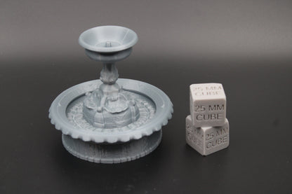 Tabletop Terrain Medieval Round Fountain Dnd RPG wargame skirmish 28mm