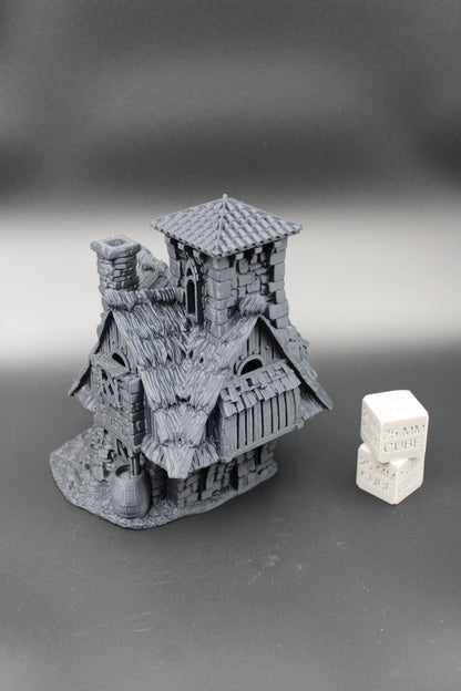 Tabletop Terrain Fantasy Hedge Witch Cottage Dnd RPG wargame skirmish 28mm