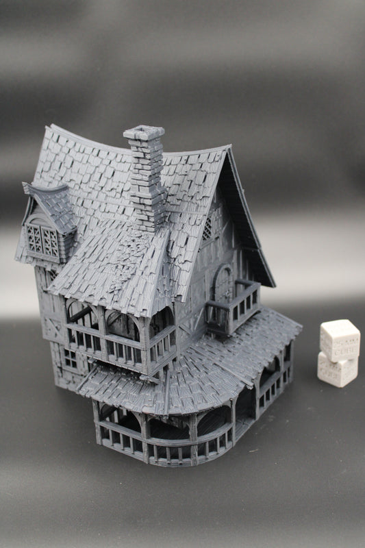 Tabletop Terrain Fantasy Blue Donkey Inn Dnd RPG wargame skirmish 28mm