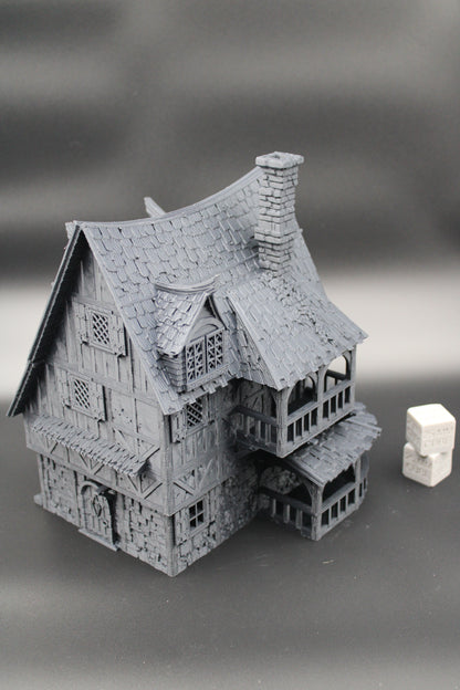 Tabletop Terrain Fantasy Blue Donkey Inn Dnd RPG wargame skirmish 28mm