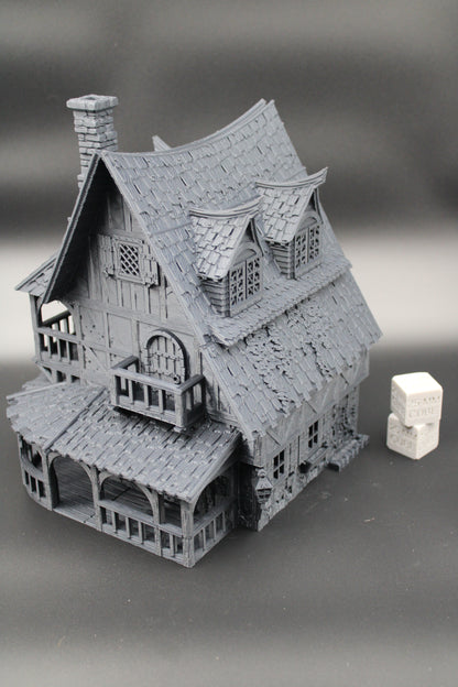 Tabletop Terrain Fantasy Blue Donkey Inn Dnd RPG wargame skirmish 28mm