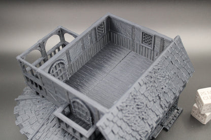 Tabletop Terrain Fantasy Blue Donkey Inn Dnd RPG wargame skirmish 28mm