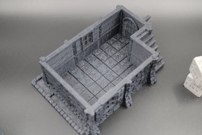 Tabletop Terrain Fantasy Row House Dnd RPG wargame skirmish 28mm