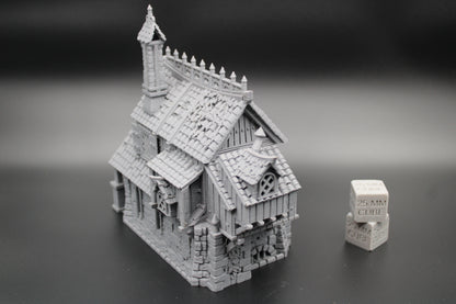 Tabletop Terrain Fantasy Captains House Dnd Rpg Wargame Skirmish 28mm