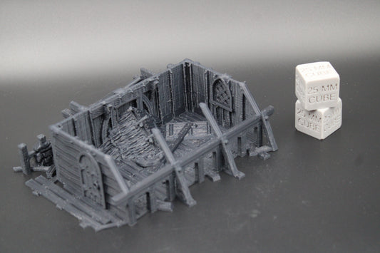 Tabletop Terrain Fantasy House Ruin 2 Dnd RPG wargame skirmish 28mm