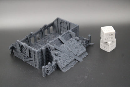 Tabletop Terrain Fantasy House Ruin 2 Dnd RPG wargame skirmish 28mm
