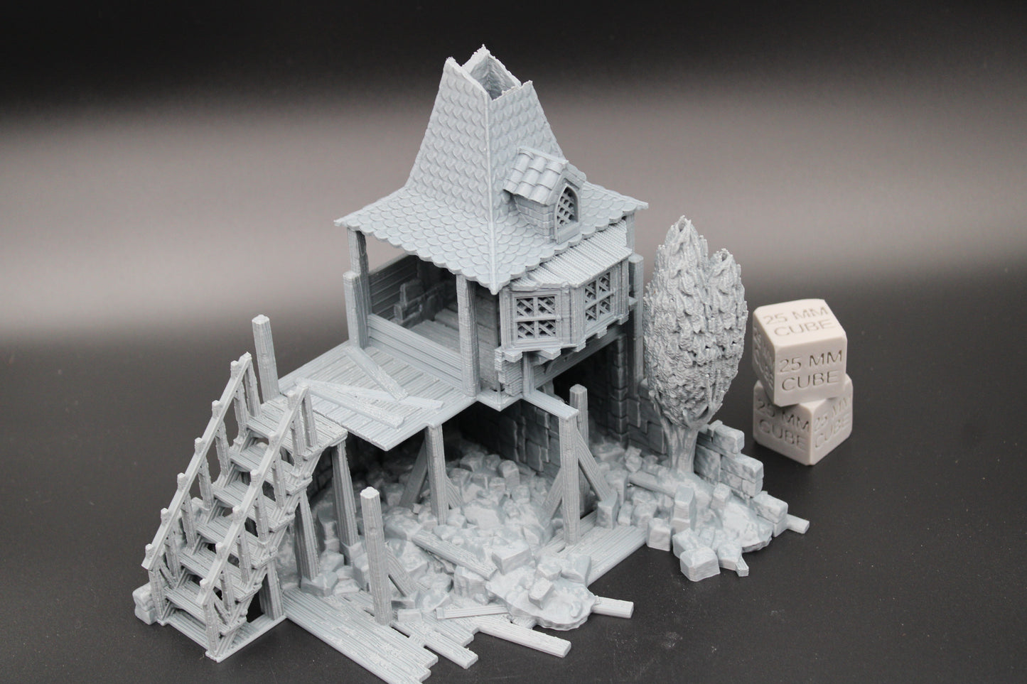 Tabletop Terrain Fantasy Multi Level House Ruin Dnd RPG wargame skirmish 28mm
