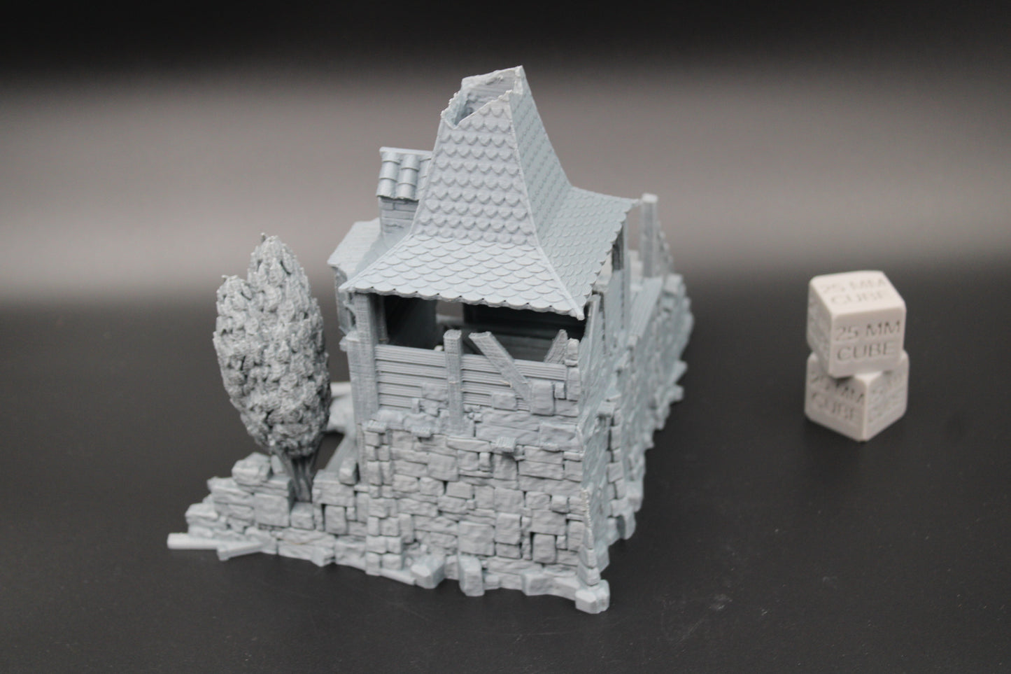 Tabletop Terrain Fantasy Multi Level House Ruin Dnd RPG wargame skirmish 28mm