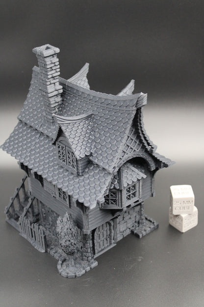 Tabletop Terrain Fantasy Estate Manor House Merchant Dnd RPG wargame skirmish 28mm