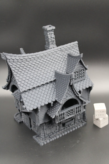 Tabletop Terrain Fantasy Estate Manor House Merchant Dnd RPG wargame skirmish 28mm