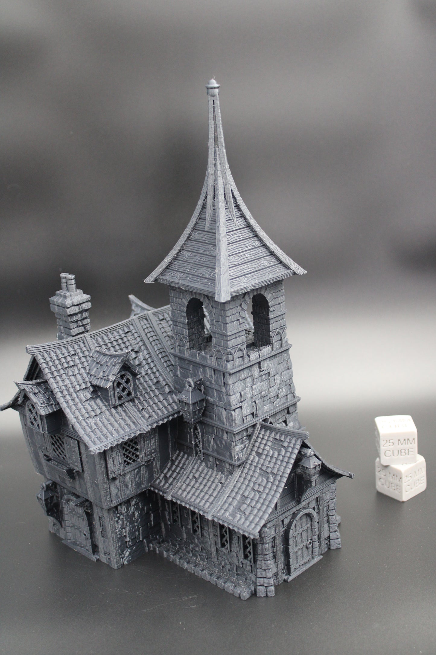 Tabletop Terrain Fantasy Chapel Tower House Dnd RPG wargame skirmish 28mm