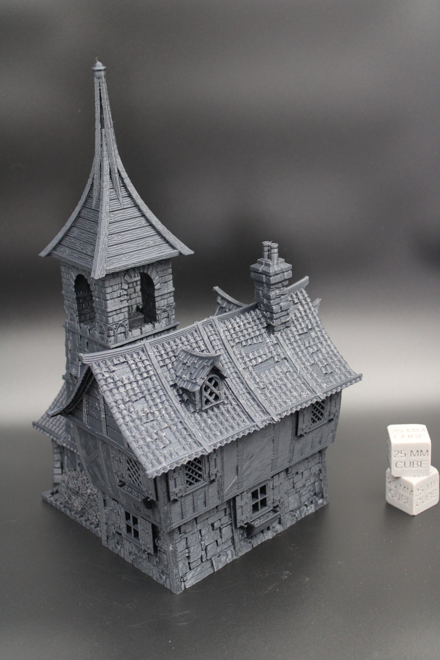 Tabletop Terrain Fantasy Chapel Tower House Dnd RPG wargame skirmish 28mm