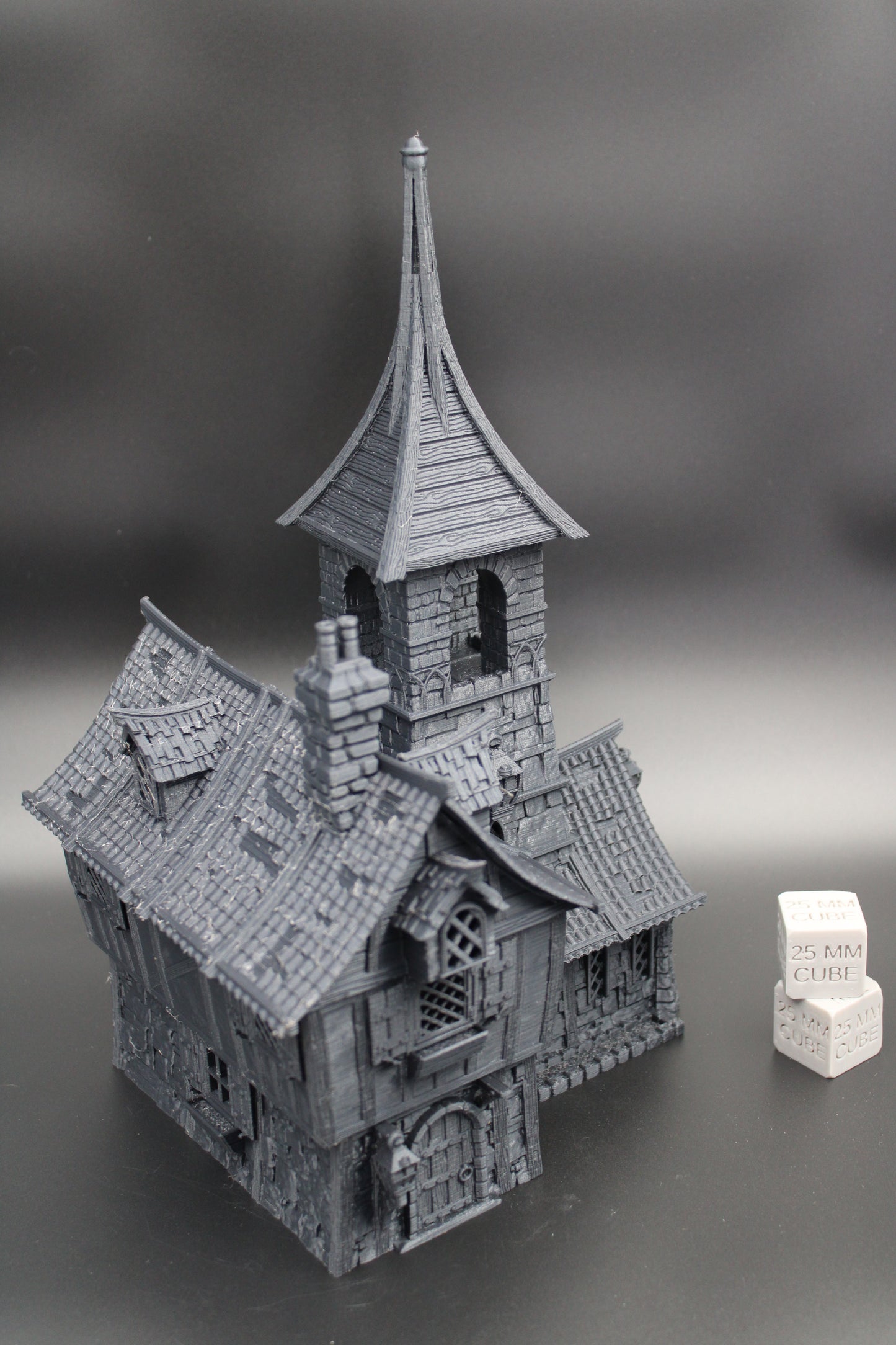 Tabletop Terrain Fantasy Chapel Tower House Dnd RPG wargame skirmish 28mm