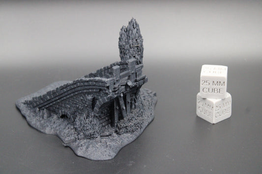 Tabletop Terrain Fantasy Bridge Ruin Dnd RPG wargame skirmish 28mm
