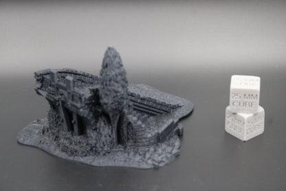 Tabletop Terrain Fantasy Bridge Ruin Dnd RPG wargame skirmish 28mm