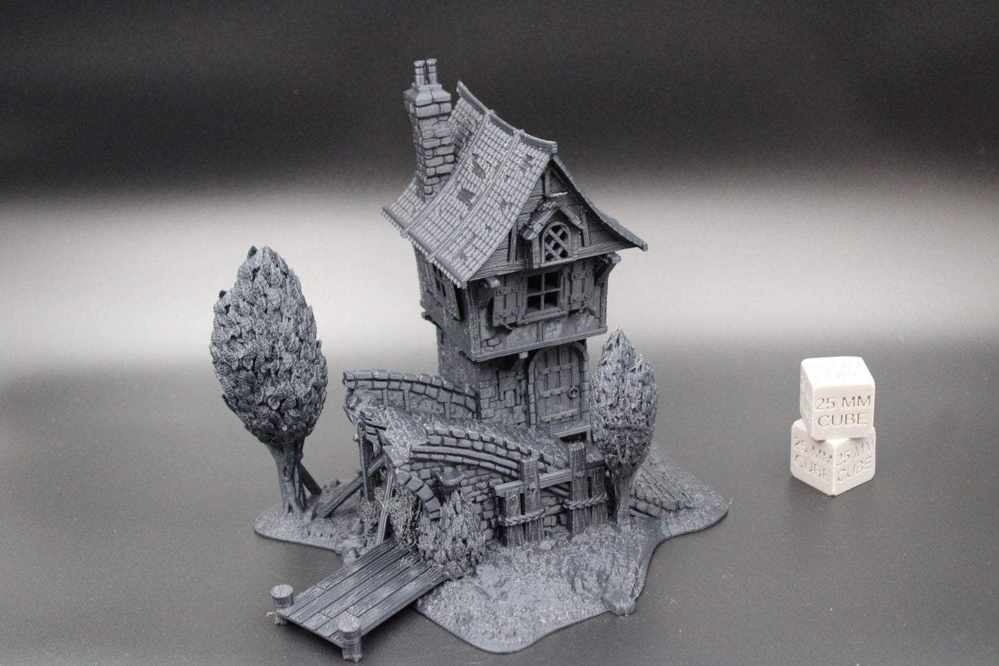 Tabletop Terrain Fantasy Bridge Toll House Ruin Dnd RPG wargame skirmish 28mm