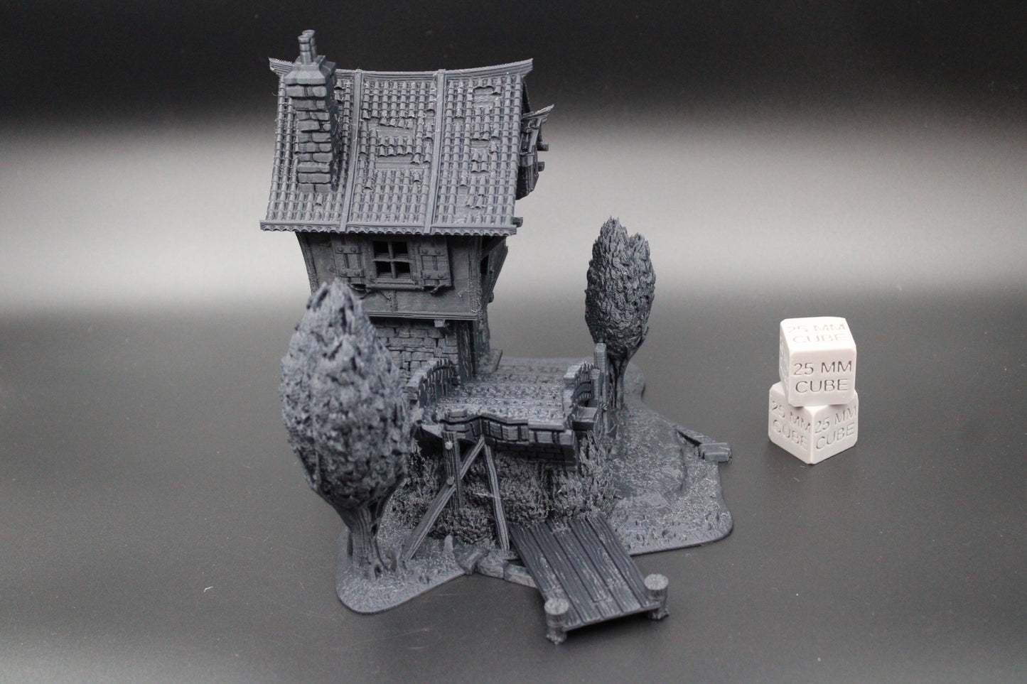 Tabletop Terrain Fantasy Bridge Toll House Ruin Dnd RPG wargame skirmish 28mm