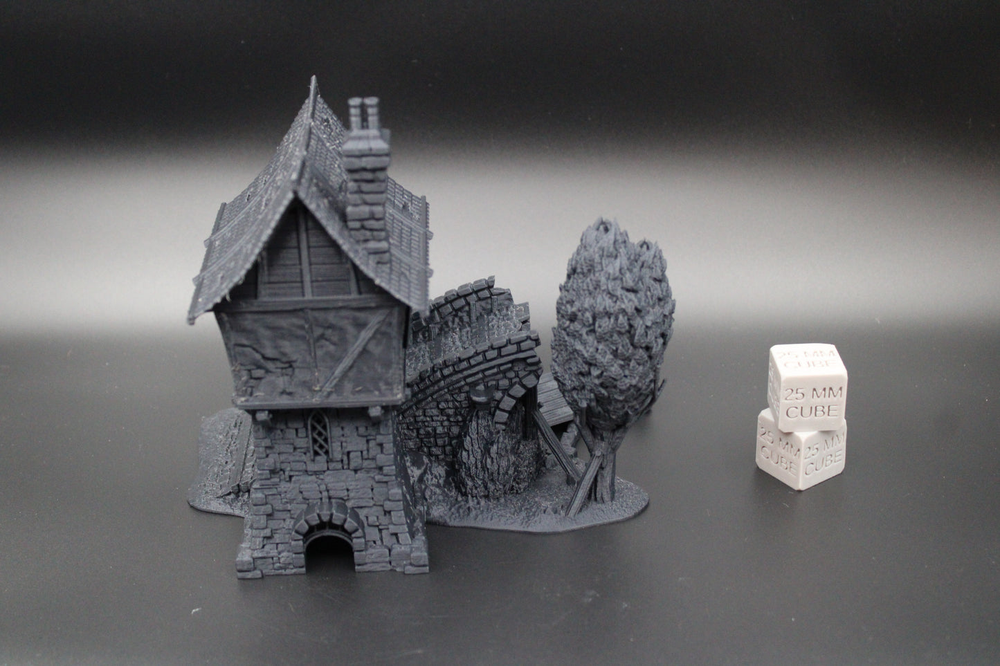 Tabletop Terrain Fantasy Bridge Toll House Ruin Dnd RPG wargame skirmish 28mm