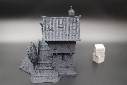 Tabletop Terrain Fantasy Bridge Toll House Ruin Dnd RPG wargame skirmish 28mm