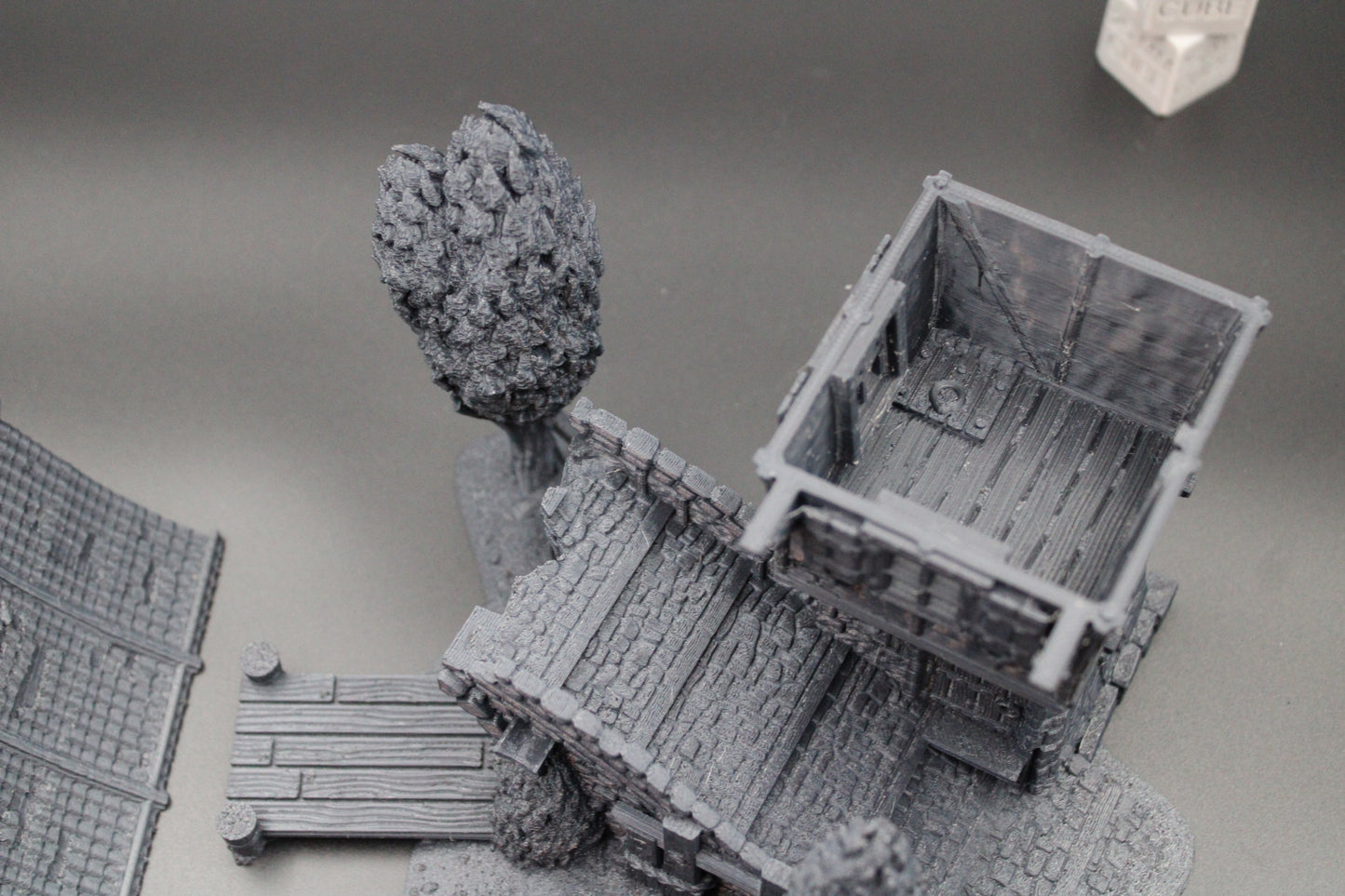 Tabletop Terrain Fantasy Bridge Toll House Ruin Dnd RPG wargame skirmish 28mm