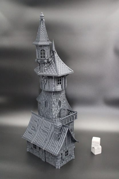 Tabletop Terrain Fantasy Wizard Guild Tower House Dnd RPG wargame skirmish 28mm