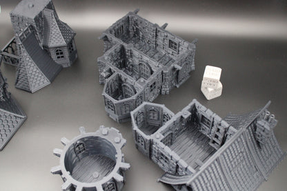 Tabletop Terrain Fantasy Wizard Guild Tower House Dnd RPG wargame skirmish 28mm