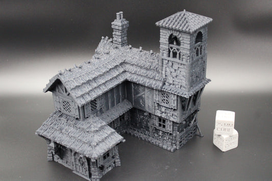 Tabletop Terrain Fantasy Bell Tower House Dnd RPG wargame skirmish 28mm