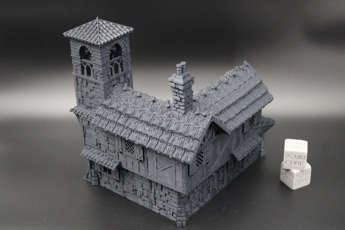 Tabletop Terrain Fantasy Bell Tower House Dnd RPG wargame skirmish 28mm