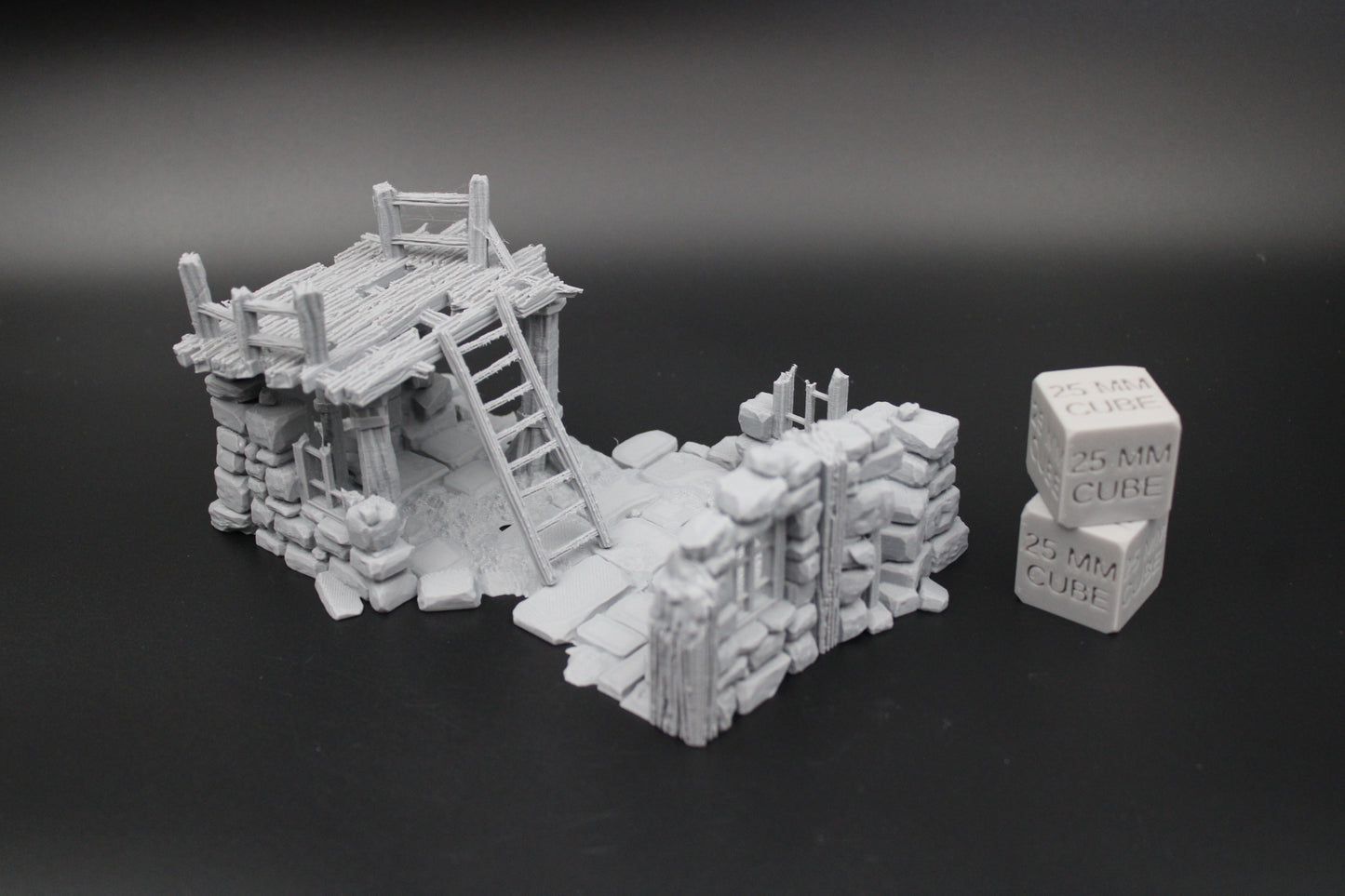 Tabletop Terrain Fantasy Small House Ruin Dnd RPG Wargame Skirmish 28mm