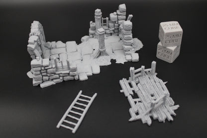 Tabletop Terrain Fantasy Small House Ruin Dnd RPG Wargame Skirmish 28mm