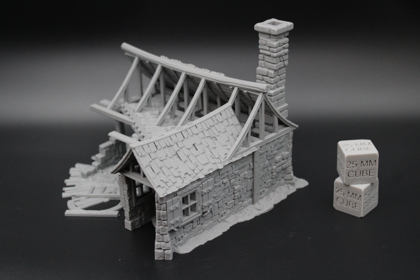 Tabletop Terrain Fantasy Farmhouse Ruin Dnd RPG wargame skirmish 28mm