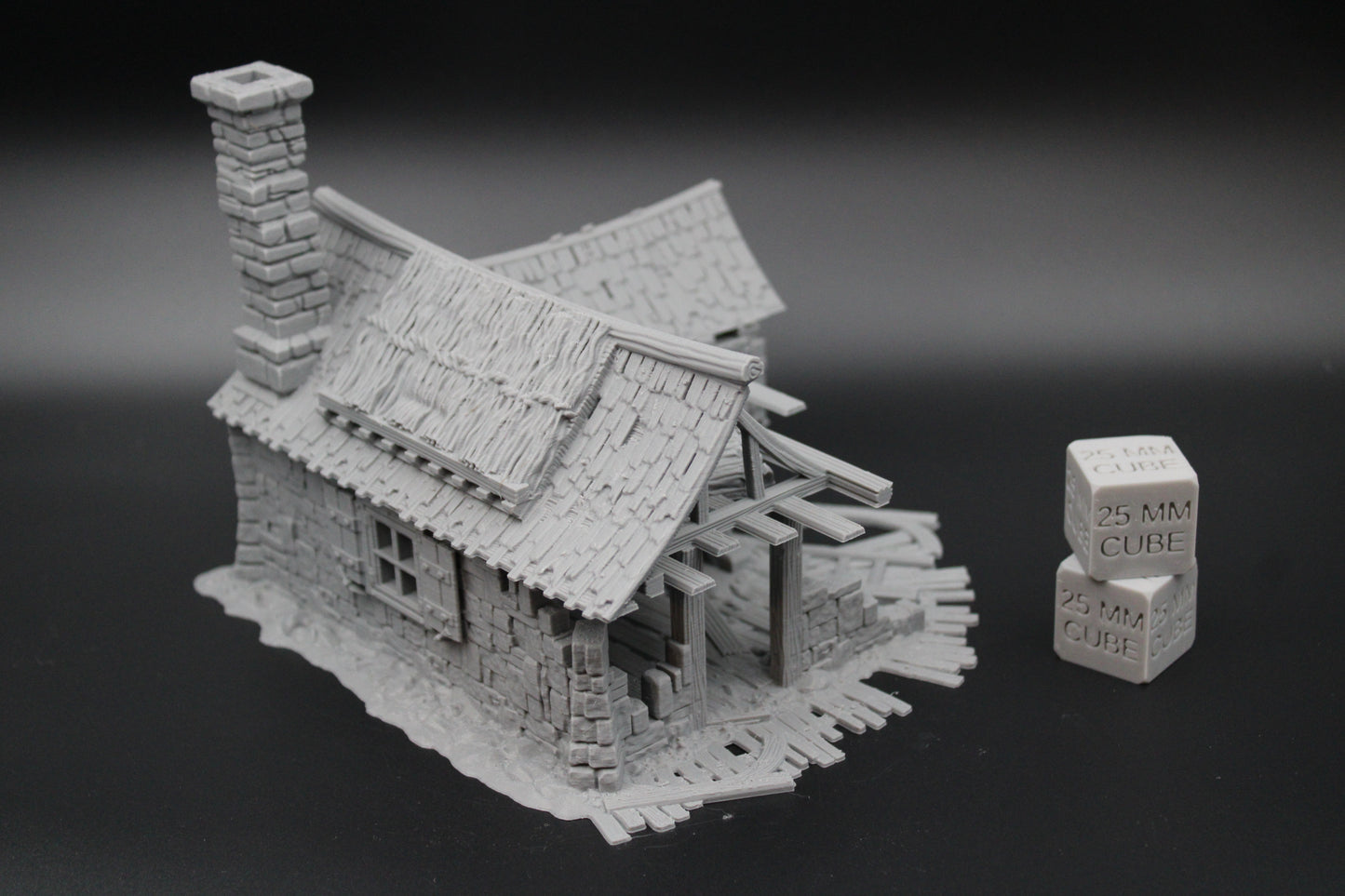 Tabletop Terrain Fantasy Farmhouse Ruin Dnd RPG wargame skirmish 28mm