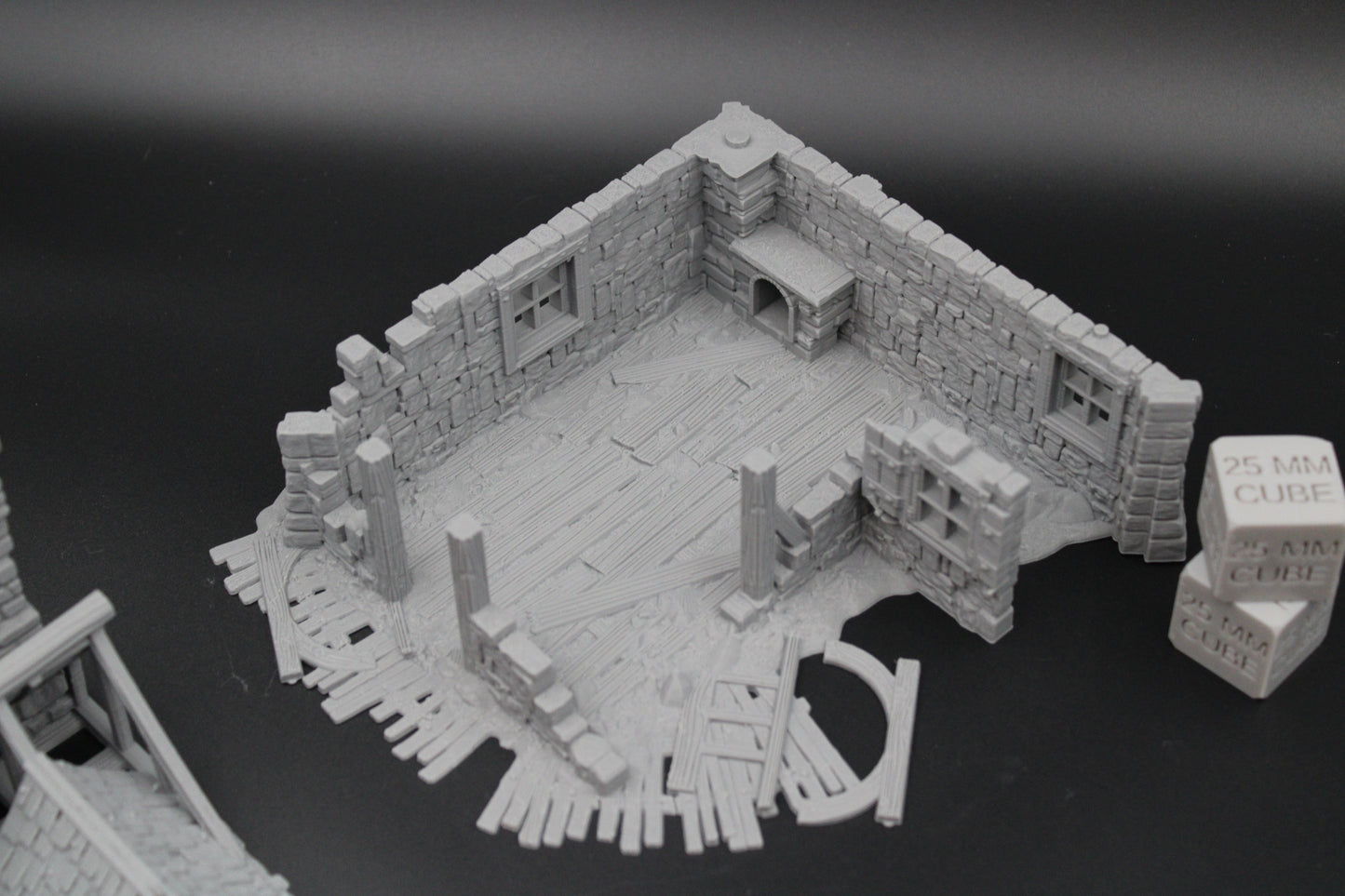 Tabletop Terrain Fantasy Farmhouse Ruin Dnd RPG wargame skirmish 28mm
