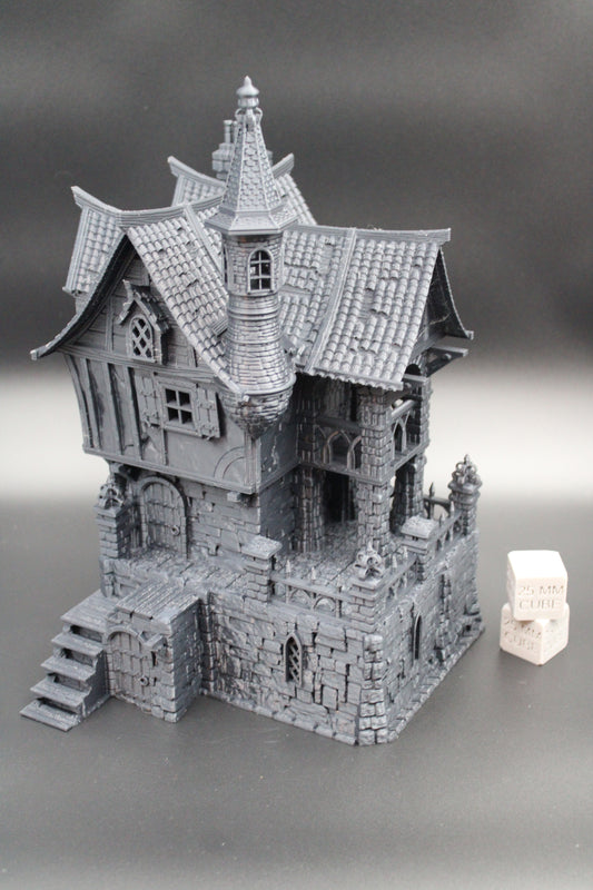 Tabletop Terrain Fantasy Mercenary Guild Manor House Dnd RPG wargame skirmish 28mm